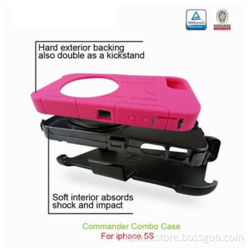 Commander 2-in-1 PC+Silicone Cover for Apple iPhone 5G